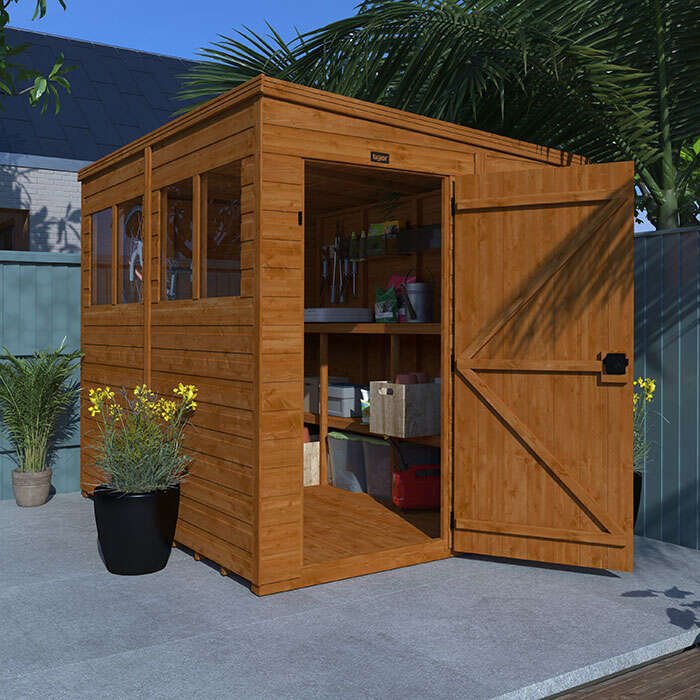 8'x6' Shiplap Next Day Pent Shed - TigerFlex - 0% Finance - Buy Now Pay Later - Tiger Sheds