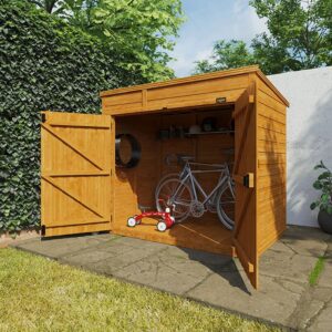 8'x4' Shiplap Pent Bike Store - TigerFlex - 0% Finance - Buy Now Pay Later - Tiger Sheds