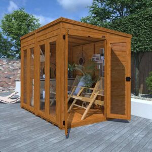 4'x6' TigerFlex® Shiplap Pent Full Pane Summerhouse - 0% Finance - Buy Now Pay Later - Tiger Sheds