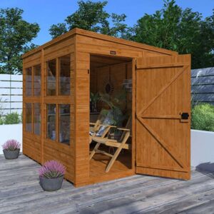 8'x4' TigerFlex® Shiplap Pent Sunroom - 0% Finance - Buy Now Pay Later - Tiger Sheds