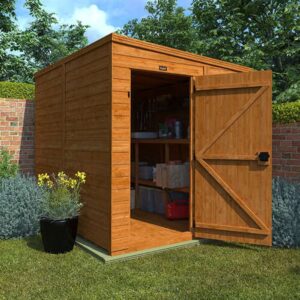 8'x4' Tigerflex Shiplap Pent Windowless Shed - Fast Delivery Outdoor Wooden Shed - 0% Interest Free Monthly Finance Available - Buy Now Pay Later -
