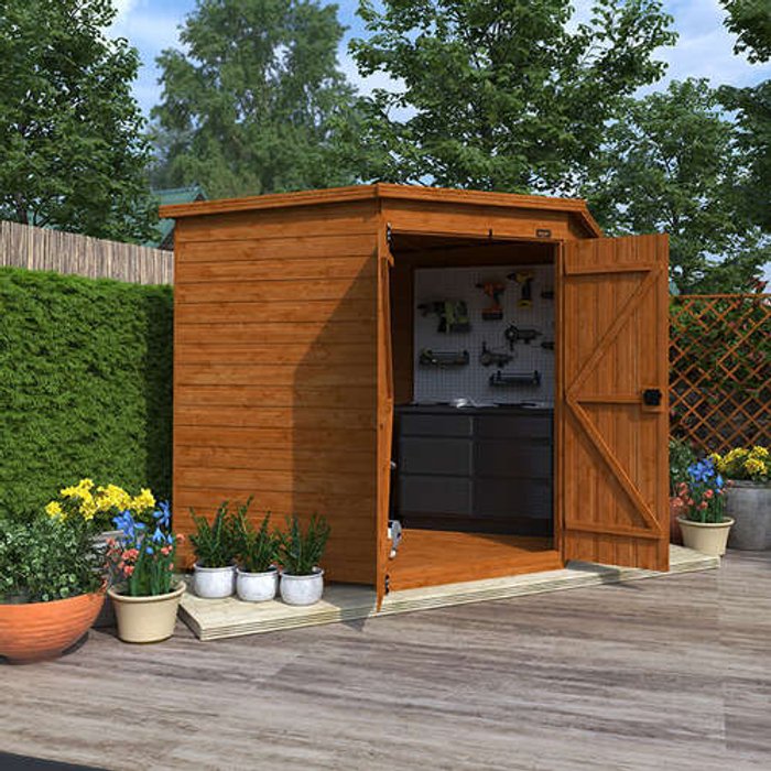 6'x6' Tiger Windowless Corner Shed - Wooden Corner Garden Sheds - 0% Finance - Buy Now Pay Later - Tiger Sheds