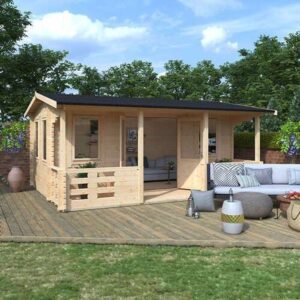 18'x14' Sigma Log Cabin - 44mm Garden Log Cabins - 0% Finance - Buy Now Pay Later - Tiger Sheds