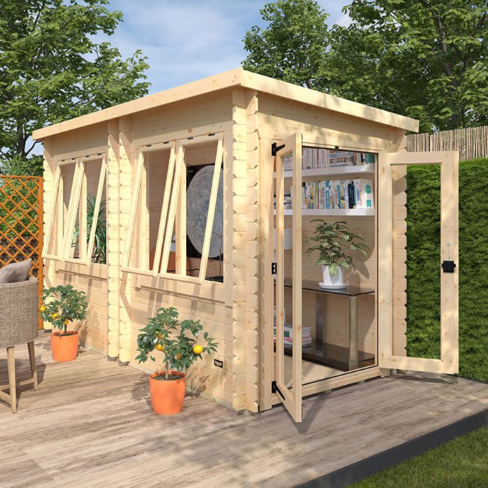 12x6 The Aperta Log Cabins - 19mm Log Cabin - 0% Finance - Buy Now Pay Later - Tiger Sheds
