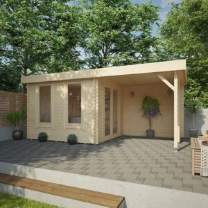 Garden Office - 18'x12' The Lakra 44mm Log Cabin - 0% Finance - Buy Now Pay Later - Tiger Sheds