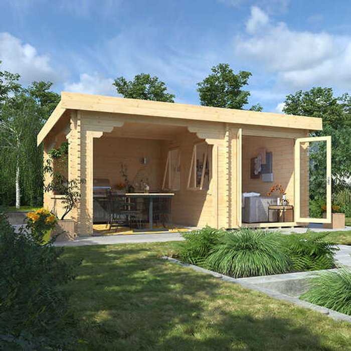 18x12 The Hotham - 44mm Log Cabin - 0% Finance - Buy Now Pay Later - Tiger Sheds