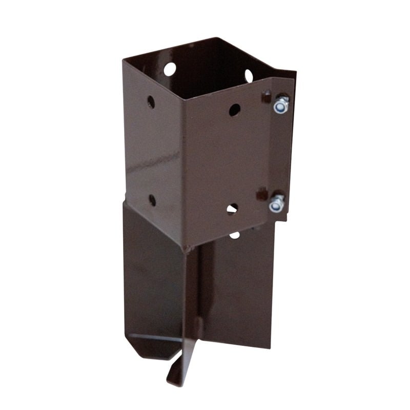 Forest Easy-Fit Fencefast Brown Concrete-In Post Holder for 100mm Posts